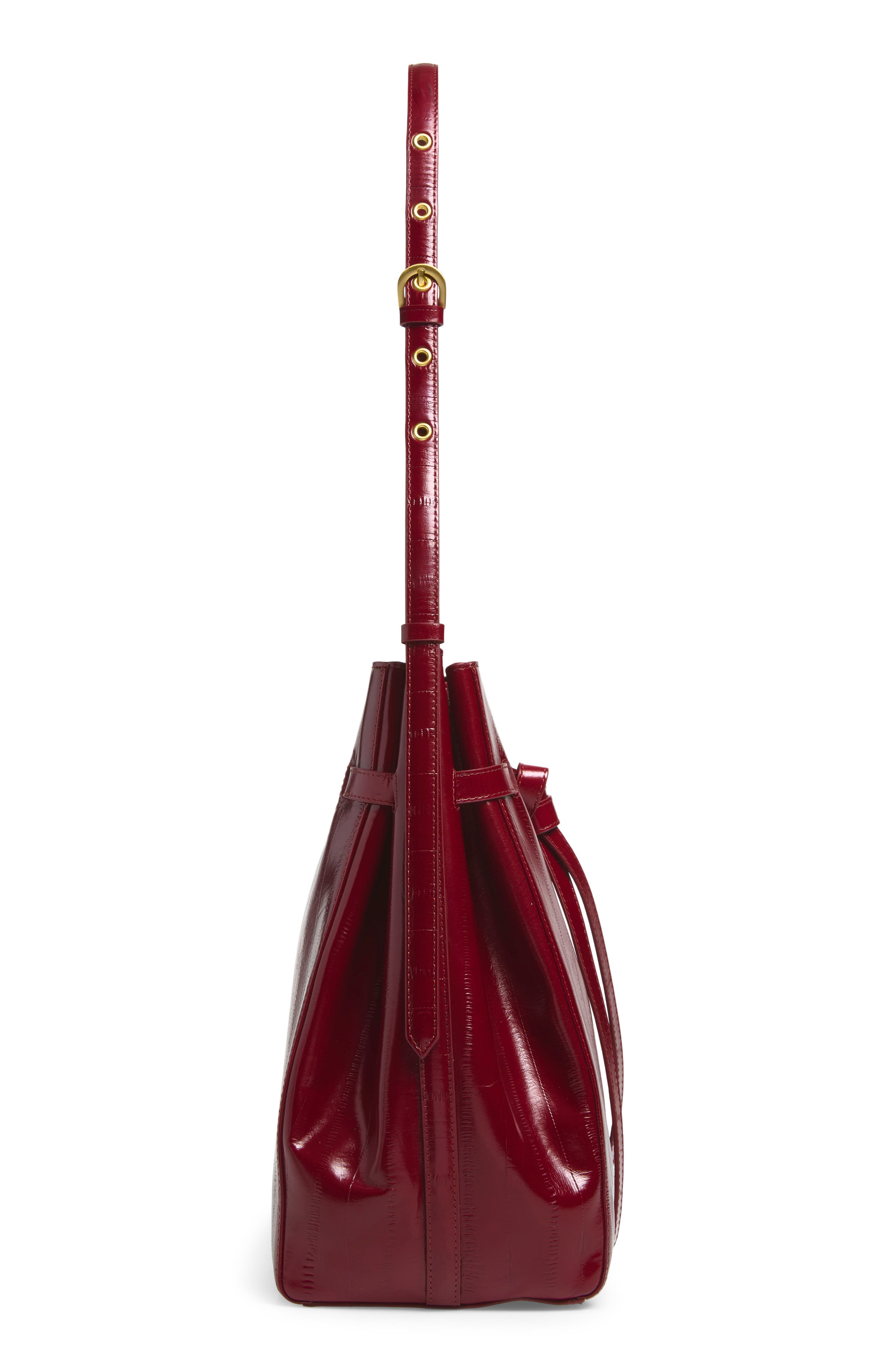 Beatrice Bucket Tote, Alternate, color, OXBLOOD EEL