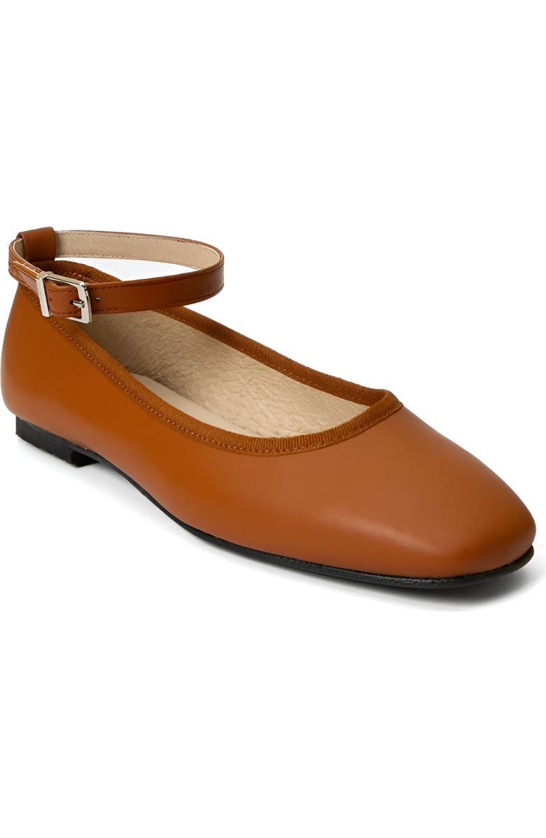 Menina Step Brive Classic Mary Jane Flat, Alternate, color, Caramel
