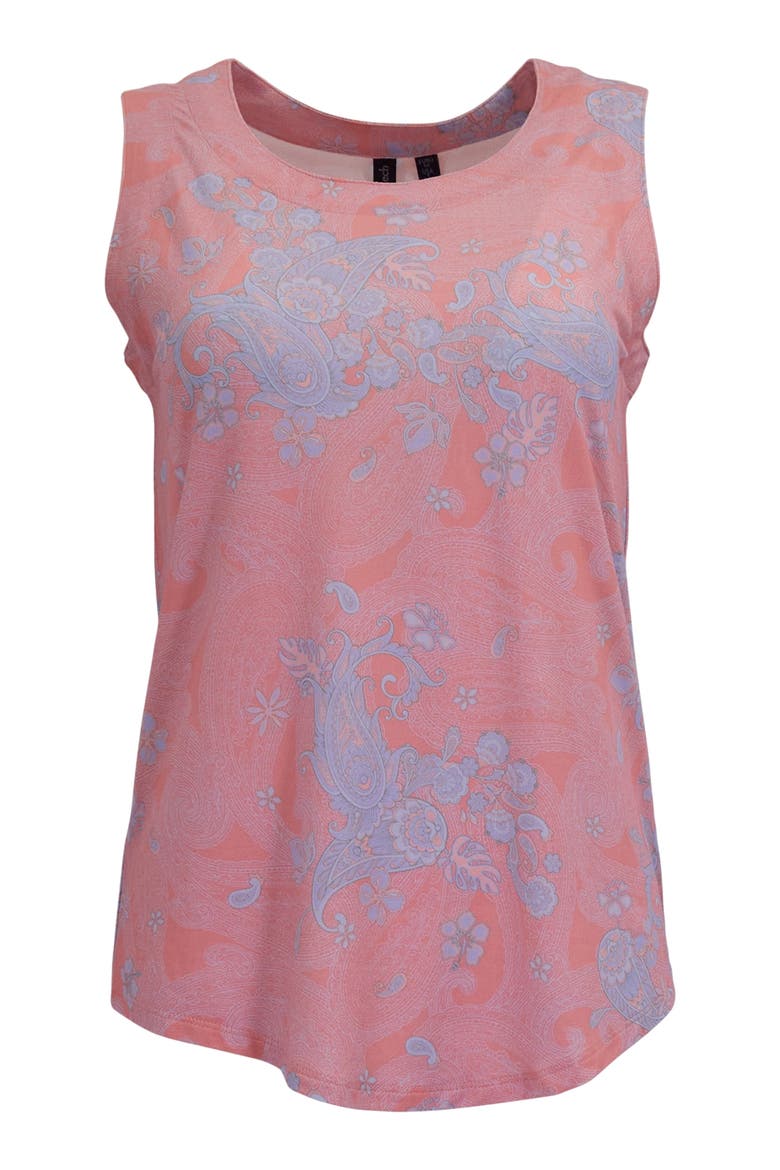 Paisley Explosion Womens Muscle Tank, Alternate, color, PAISLEY EXPLOSION CORAL