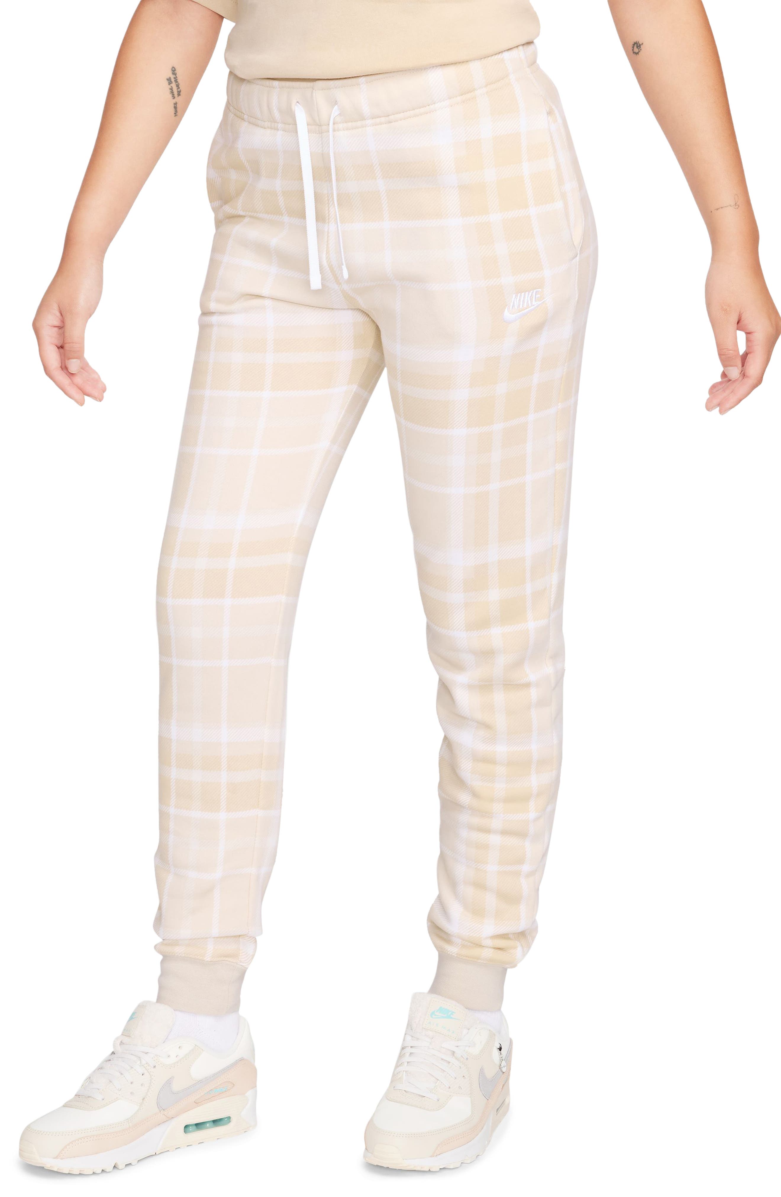 plaid nike joggers