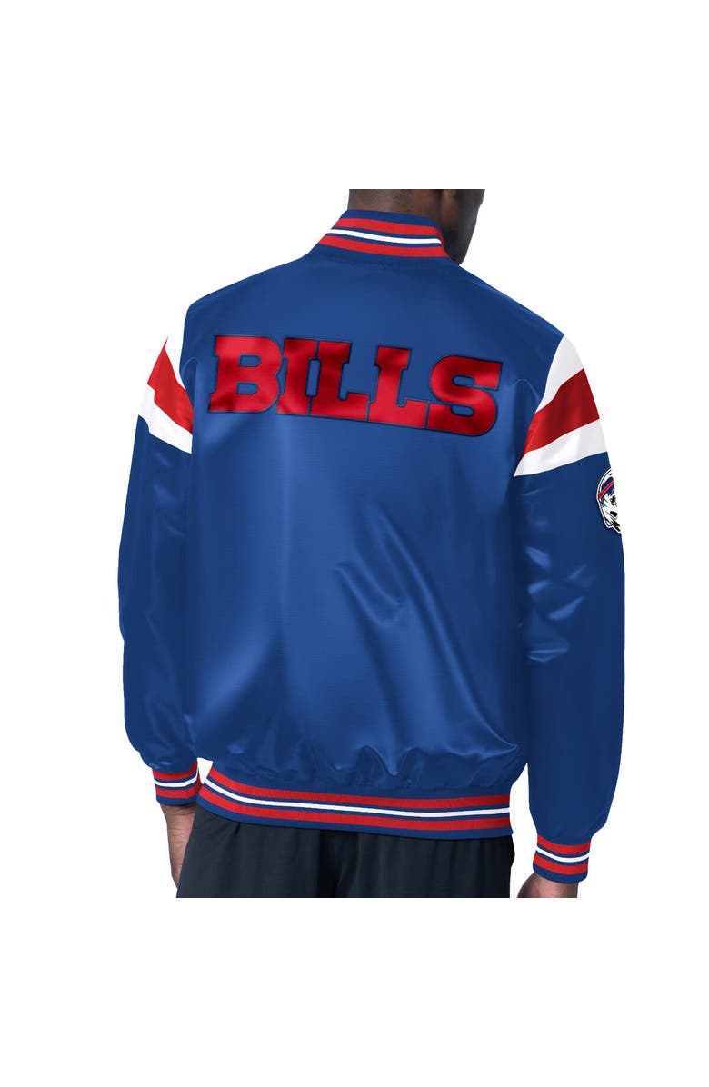 STARTER Men's Starter Royal Buffalo Bills Satin Full-Snap Varsity Jacket, Alternate, color, 