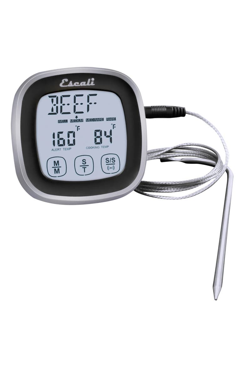 Touch Screen Thermometer and Timer, Alternate, color, Black