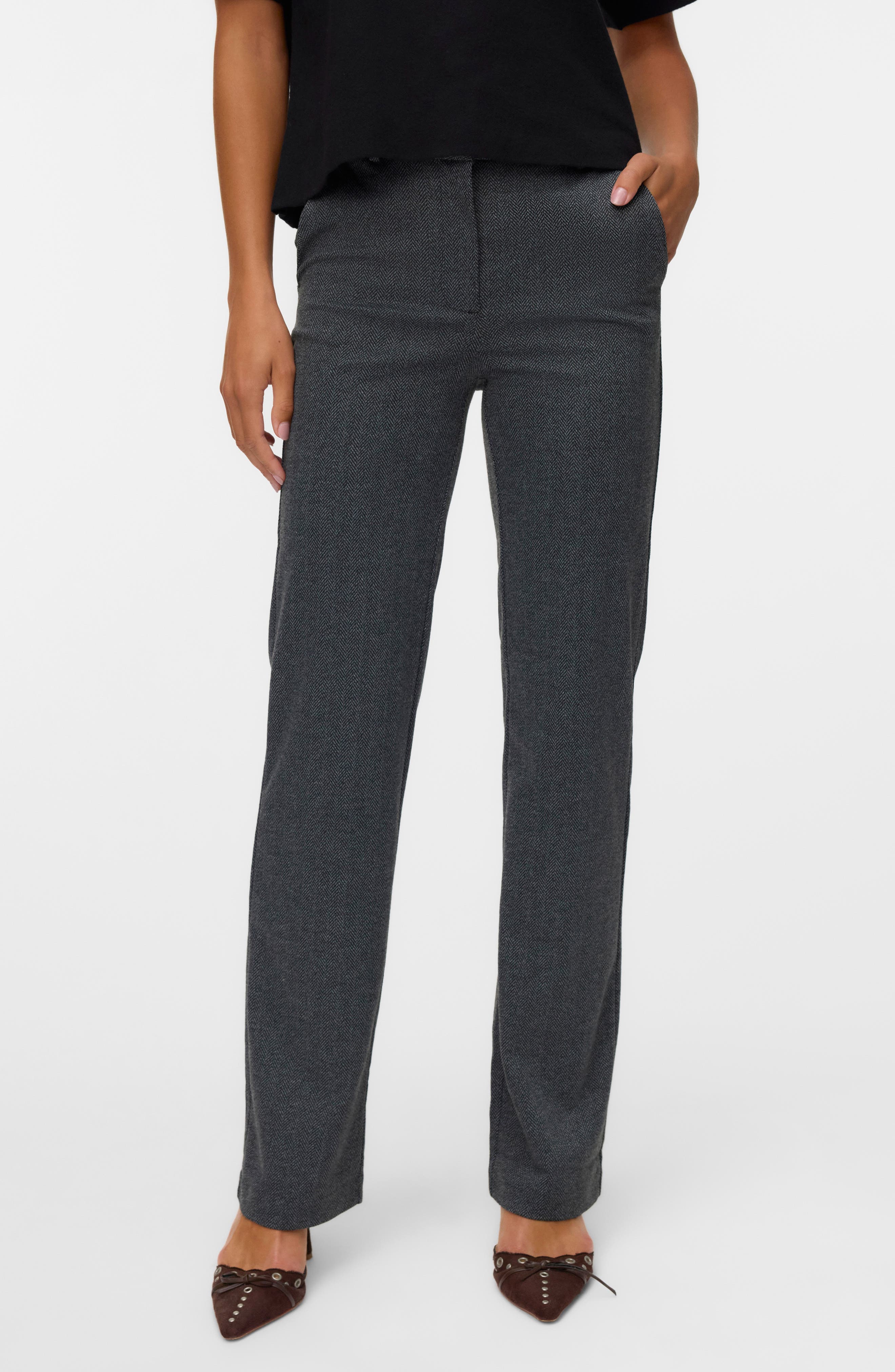 VERO MODA Vmzamira Mid Waist Trousers
