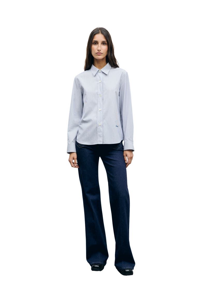Lyla Relaxed Stripe Shirt, Alternate, color, Cloud