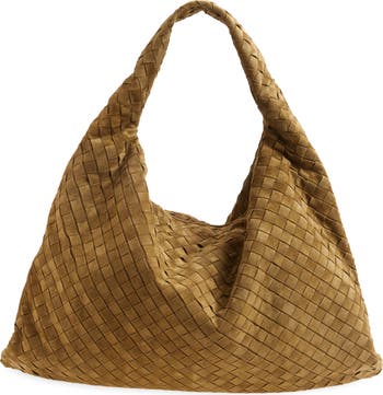 Bottega Veneta Large Hop Intrecciato Suede Hobo Bag | Nordstrom