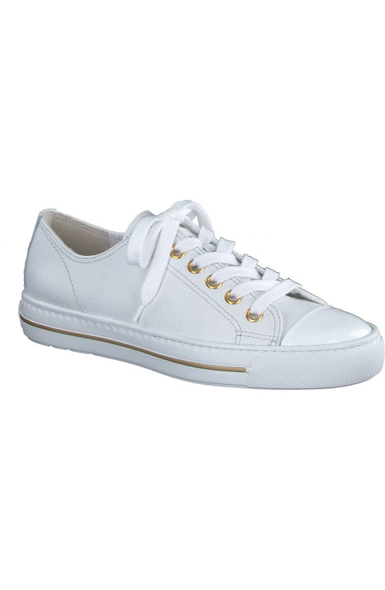 Paul Green Sophie Sneaker, Main, color, White Crinkled Patent
