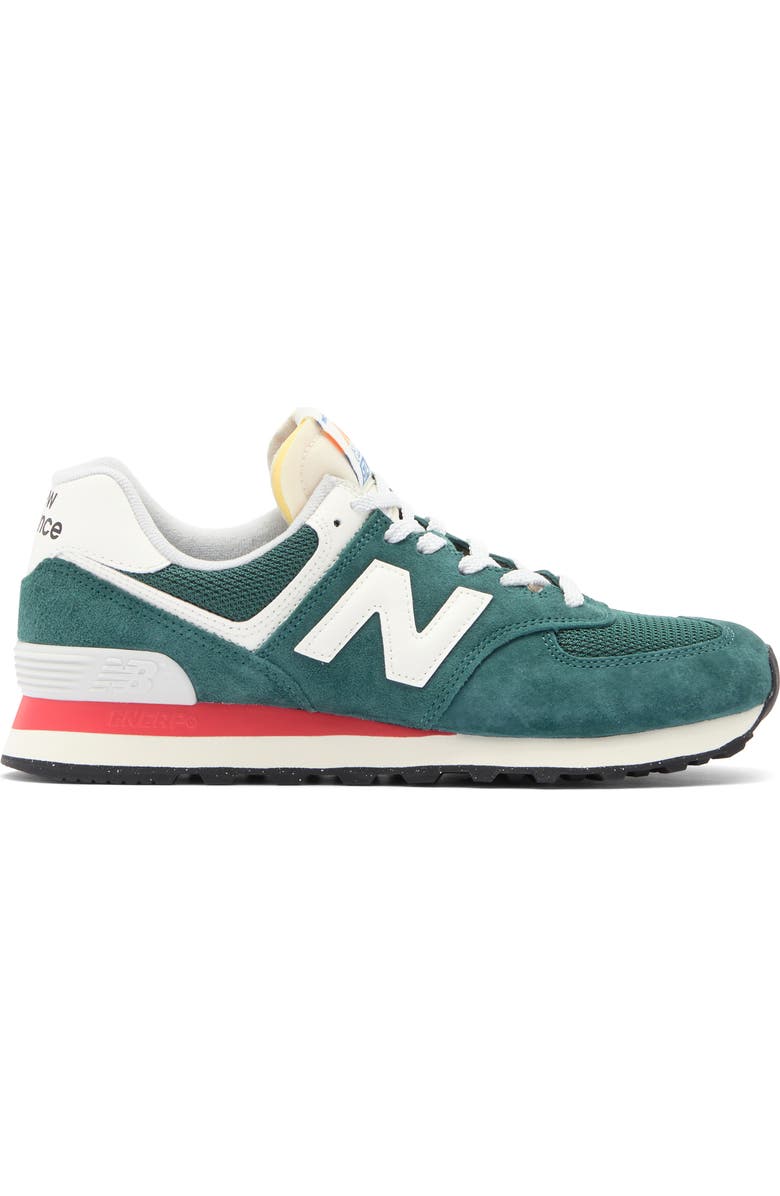 New Balance Gender Inclusive 574 Sneaker, Alternate, color, New Spruce/ Sea Salt