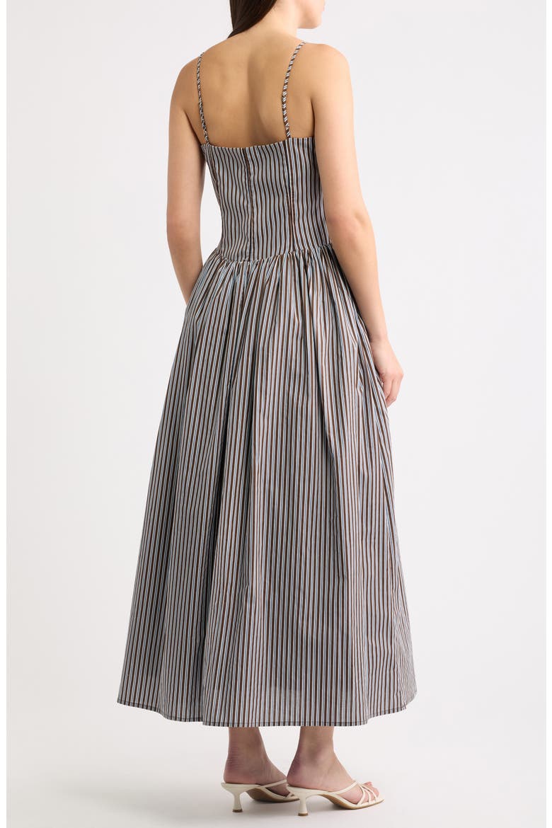 Chandler Fit & Flare Cotton Maxi Dress, Alternate, color, BROWN MULTI