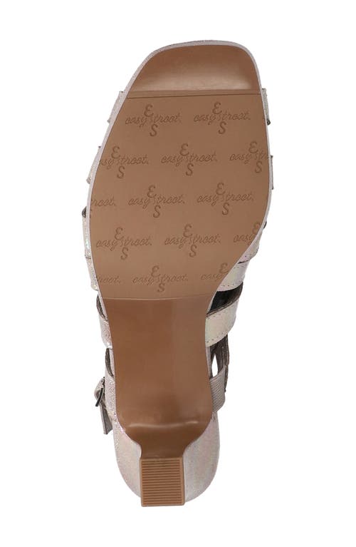 Easy Street Jetty Slingback Sandal In Natural Iridescent