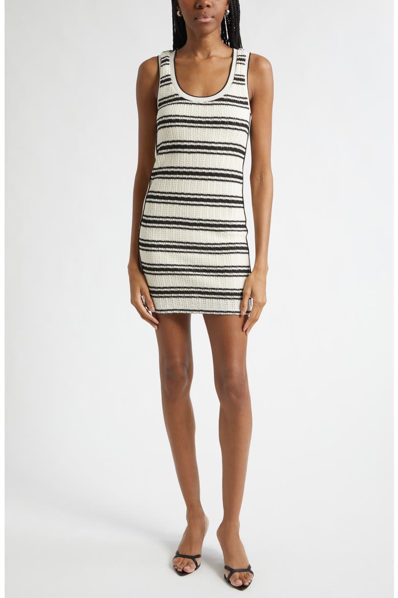 Nylah Stripe Knit Tank Dress, Main, color, BLACK STRIPE
