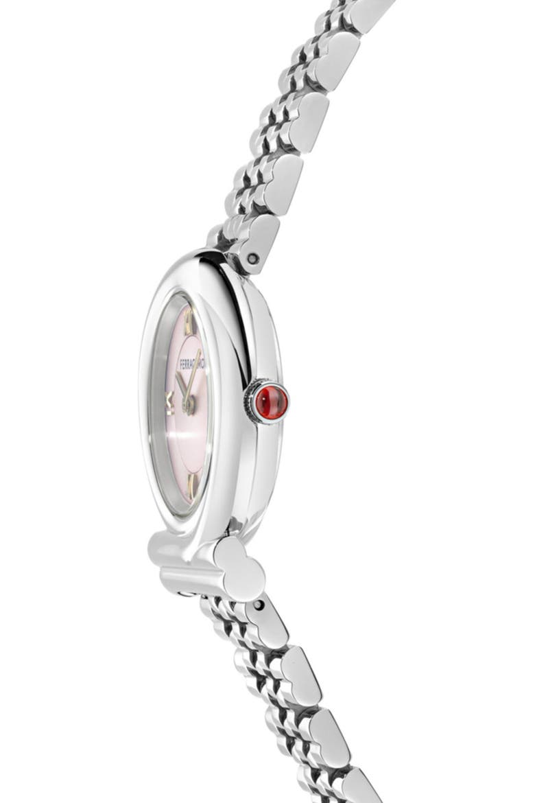 Gancini Twisted Bracelet Watch, 28mm, Alternate, color, STAINLESS STEEL