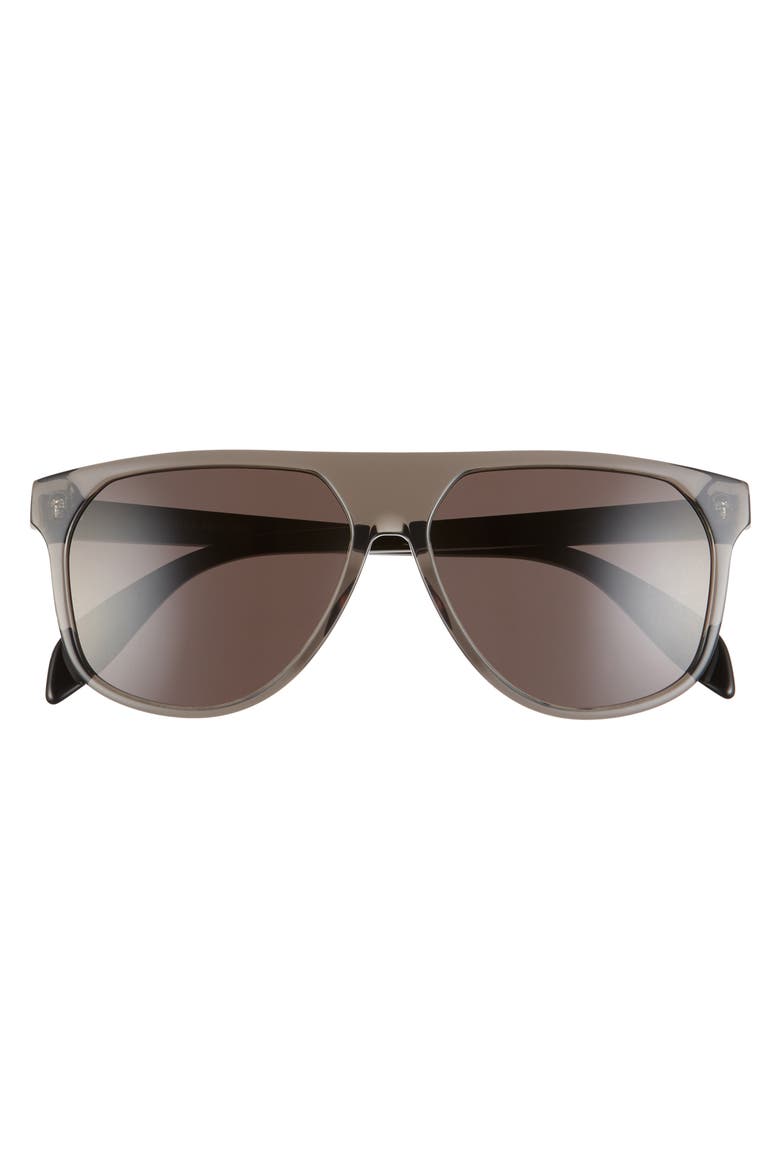 Alexander McQueen 58mm Sunglasses, Alternate, color, GREY