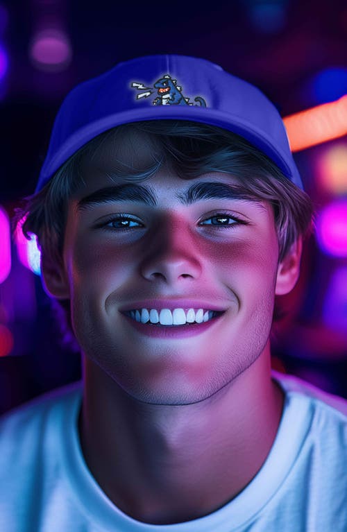 Shop Dalix Big Lizard Cap In Royal Blue