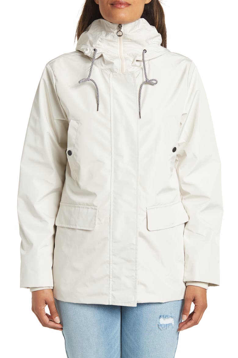 Water Resistant Hooded Raincoat, Alternate, color, OYSTER