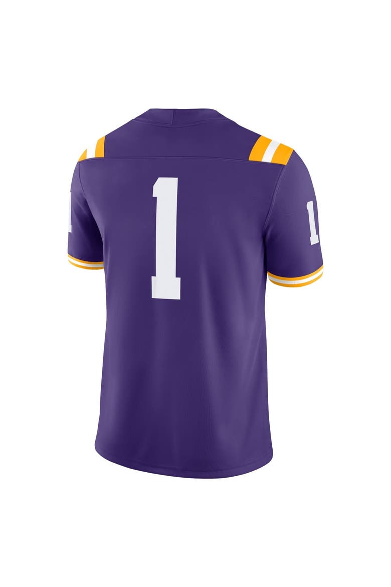 Men's Nike #1 Purple LSU Tigers Game Jersey, Alternate, color, Purple