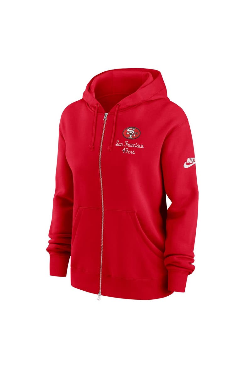 Women's Nike Scarlet San Francisco 49ers Phoenix Rewind Full-Zip Hoodie, Alternate, color, Scarlet
