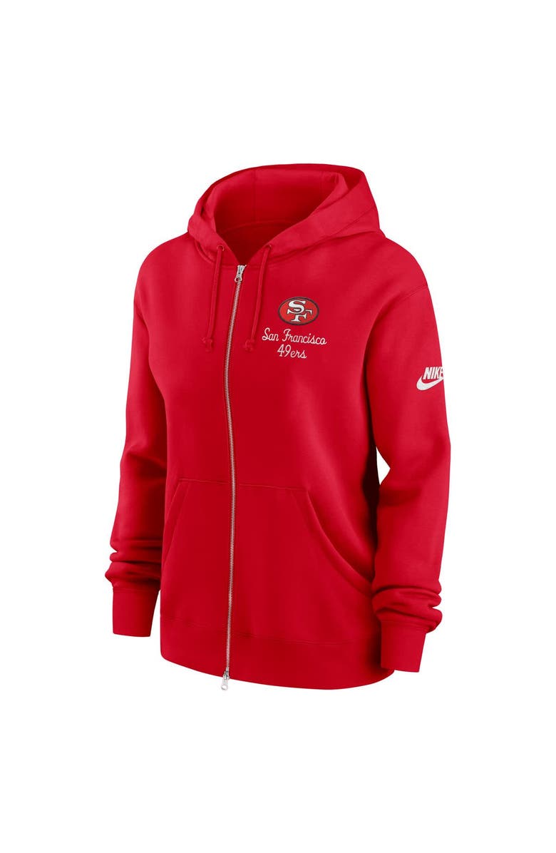Nike Women's Nike Scarlet San Francisco 49ers Phoenix Rewind Full-Zip Hoodie, Alternate, color, Scarlet