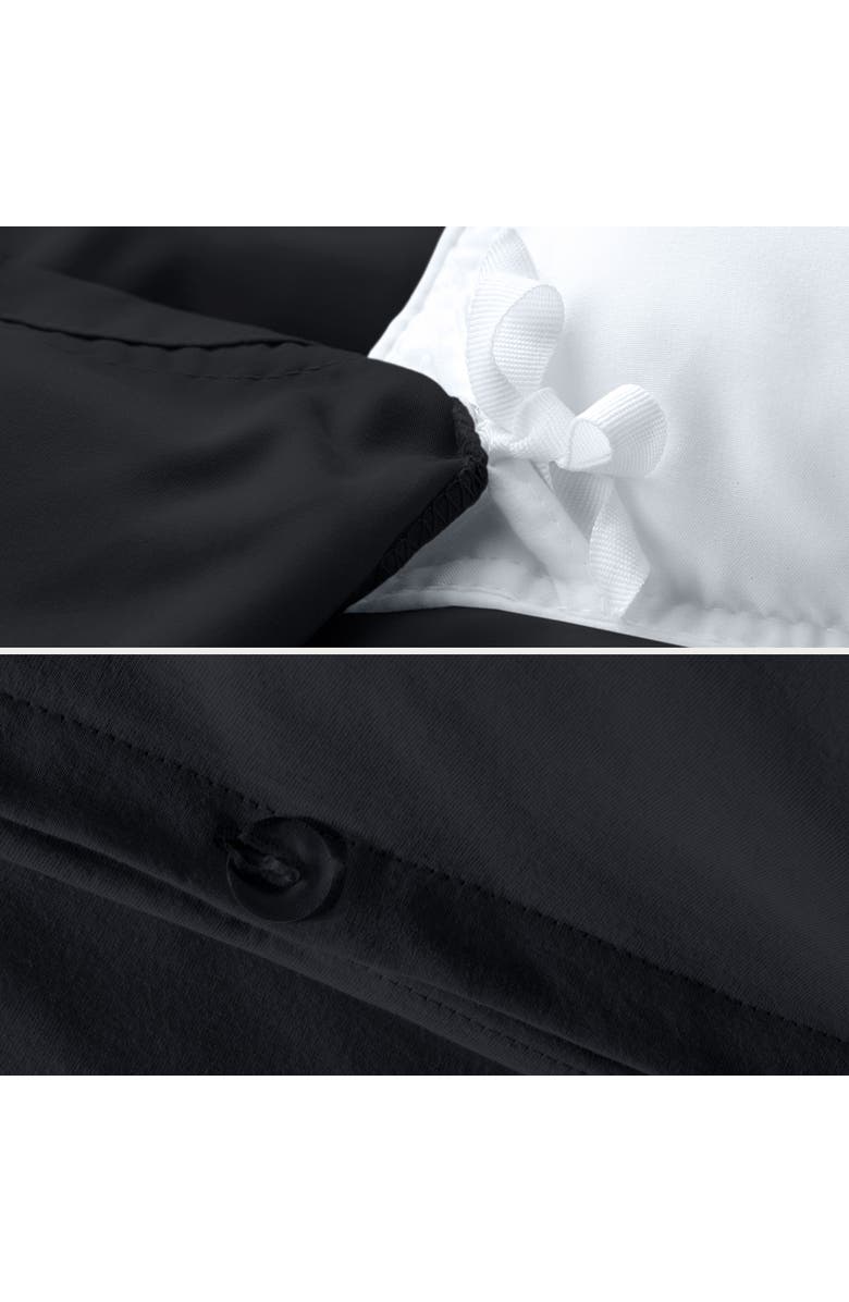 Bare Home Organic Cotton Jersey Duvet Cover & Pillowsham Set, Alternate, color, Black