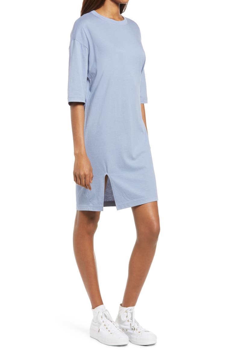 T-Shirt Dress, Alternate, color, BLUE STONEWASH