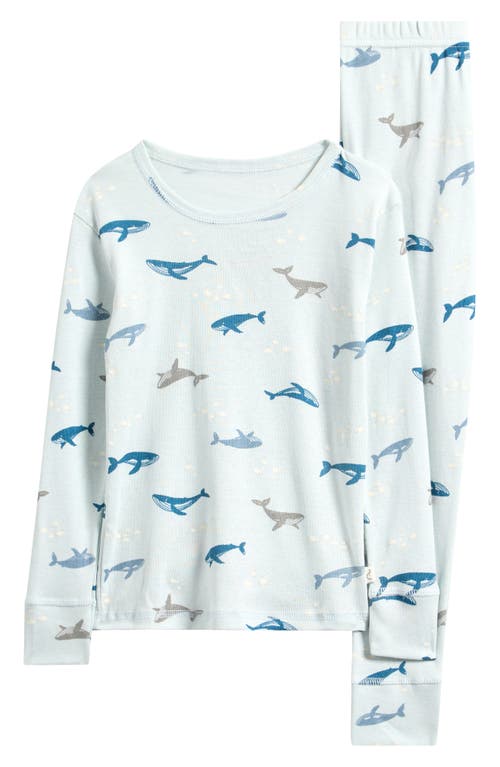 Poppy & Clay Kids' Be Free Fitted Two-piece Pajamas In Blue