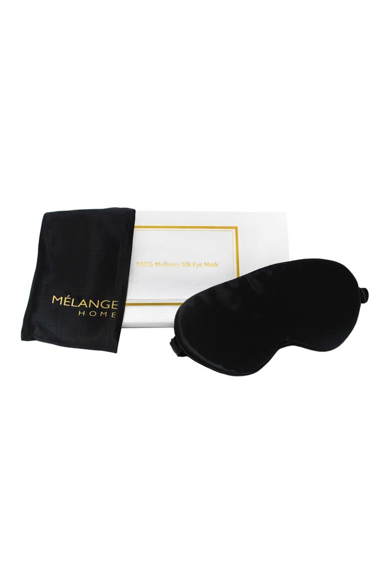 Mulberry Silk Eye Mask, Alternate, color, BLACK