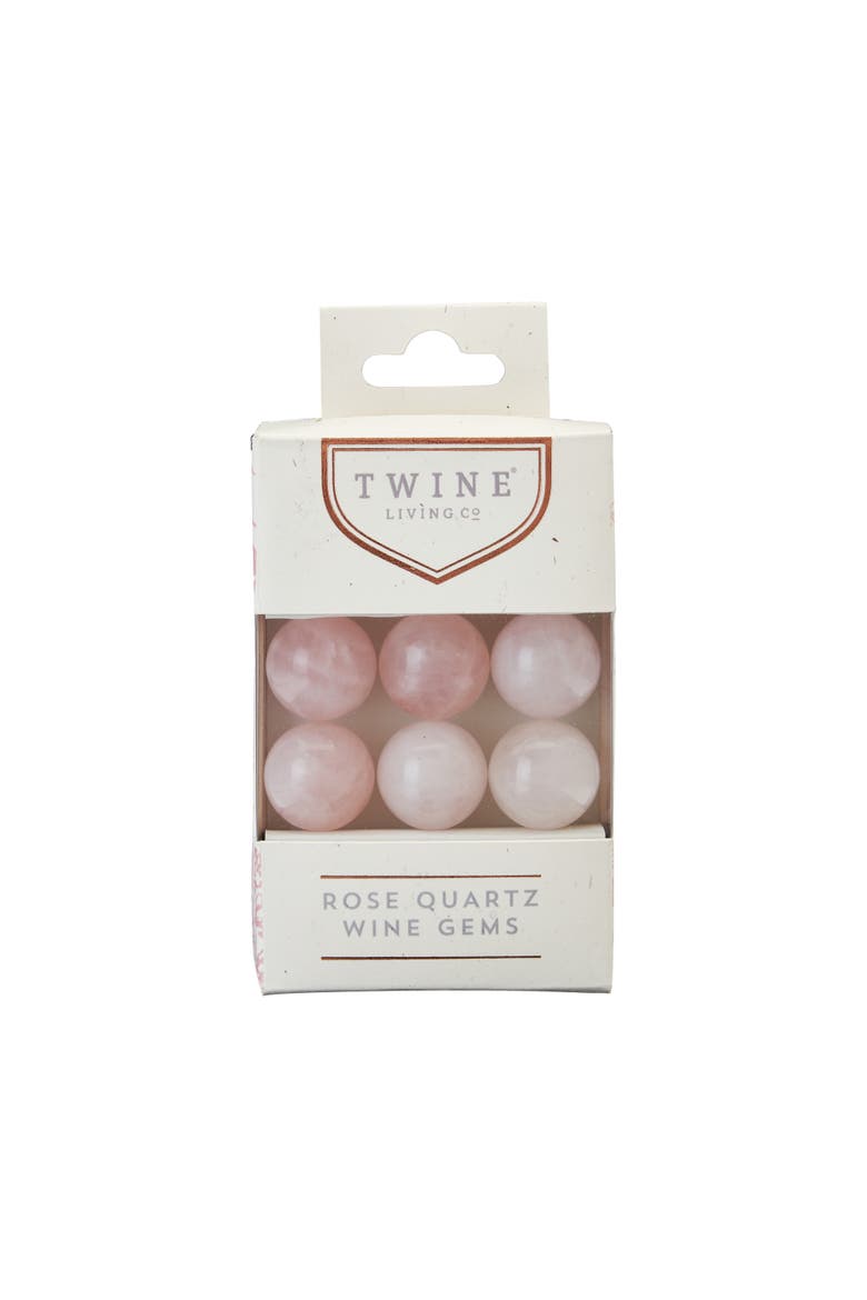 Rose Quartz Wine Gems Set of 6, Alternate, color, Pink