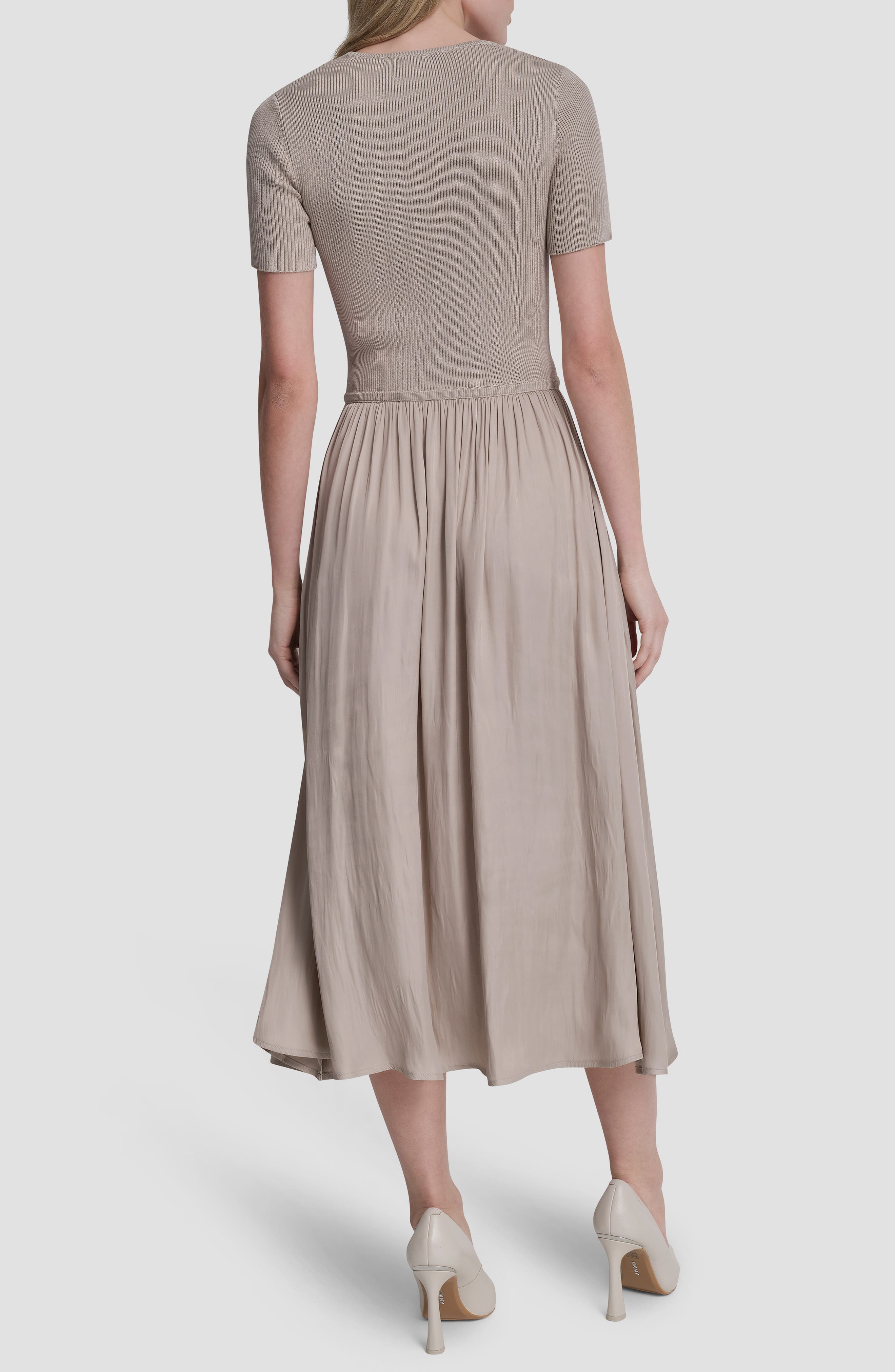 Mixed Media Short Sleeve Dress - image 4