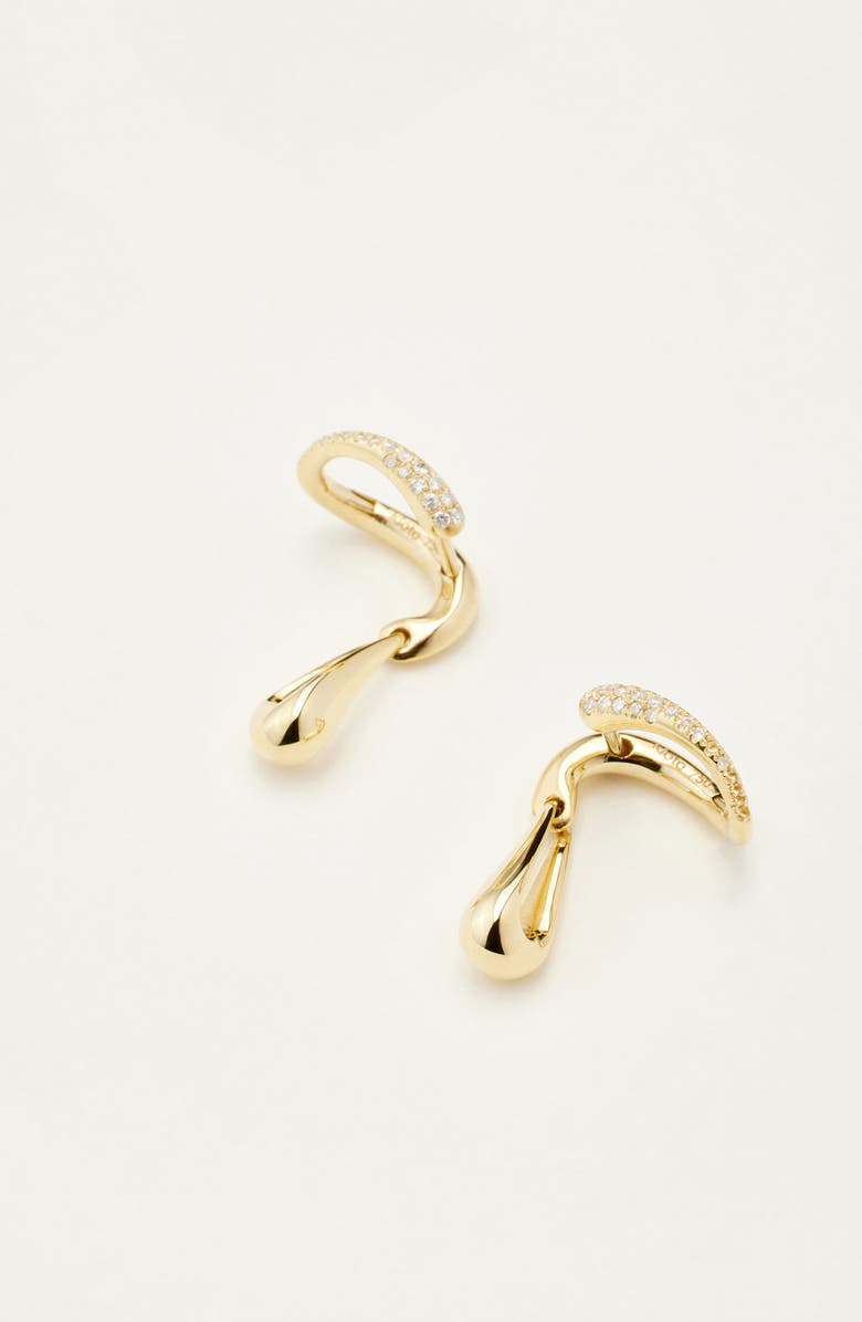 Kloto Little Moment Diamond Ear Jackets, Alternate, color, Gold