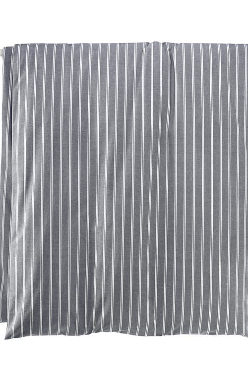 Lands' End Oxford Yarn Dyed Cotton Reversible Duvet Cover In Gray