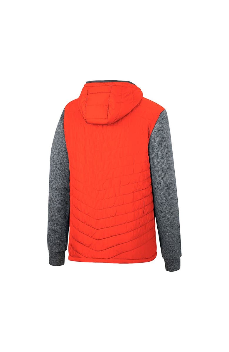 COLOSSEUM Men's Colosseum Orange/Charcoal Clemson Tigers Course Herringbone Full-Zip Hoodie, Alternate, color, Orange