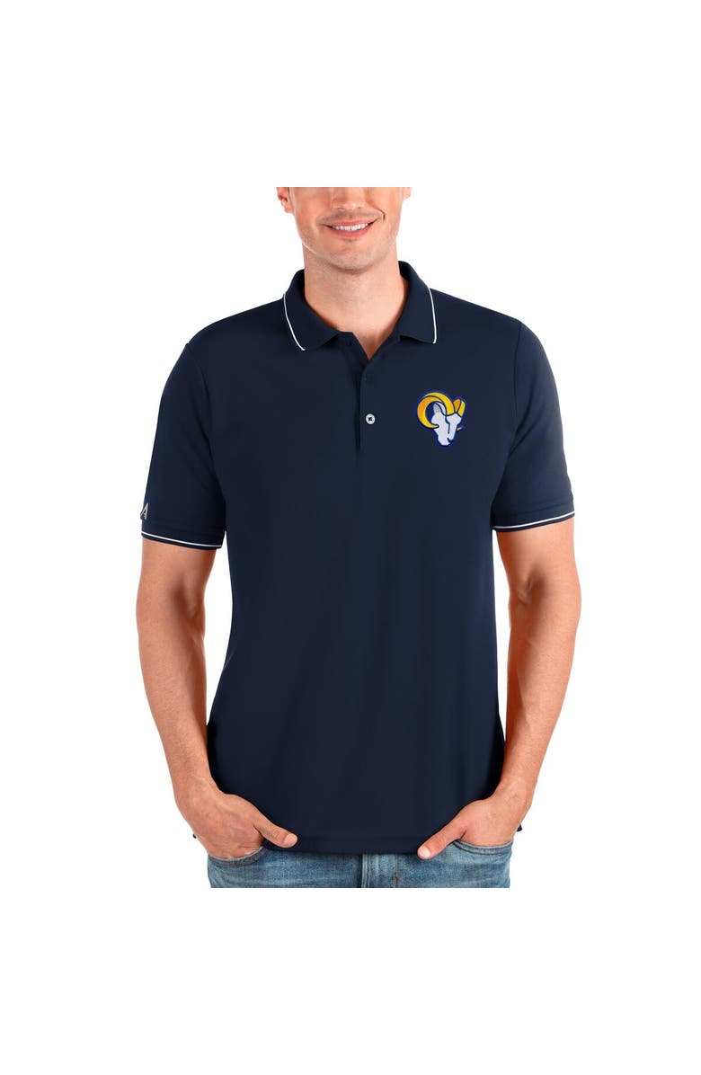 ANTIGUA Men's Antigua Navy Los Angeles Rams Affluent Polo, Main, color, 