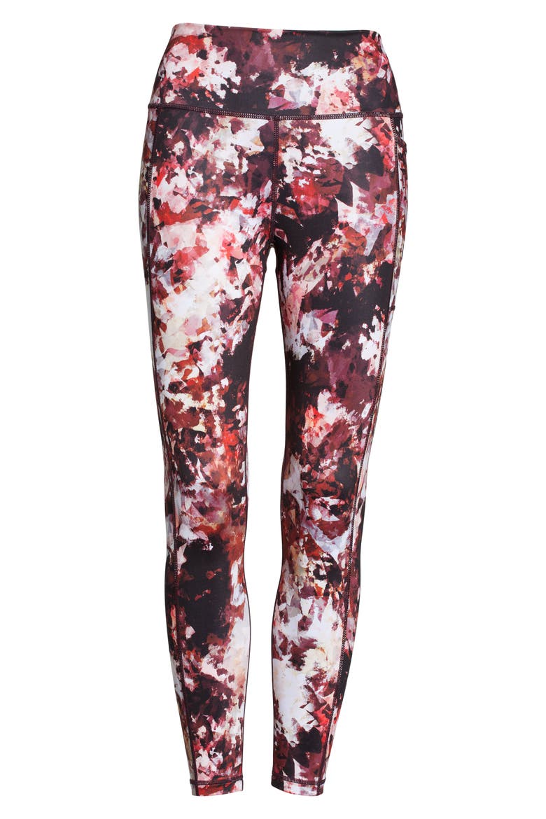 Super Sculpt Pocket 7/8 Leggings, Alternate, color, PINK TEXTURE PRINT