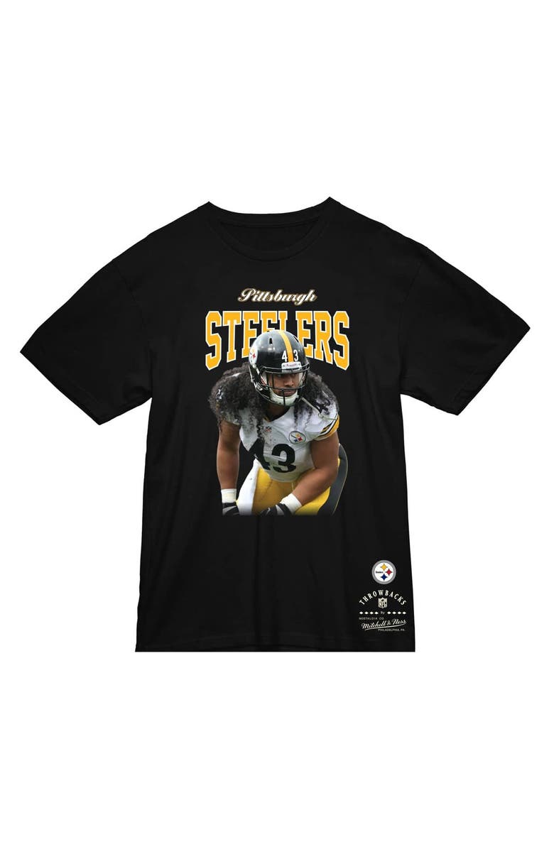 Mitchell & Ness Men's Mitchell & Ness Troy Polamalu Black Pittsburgh Steelers Sideline Retired Player T-Shirt, Alternate, color, Black