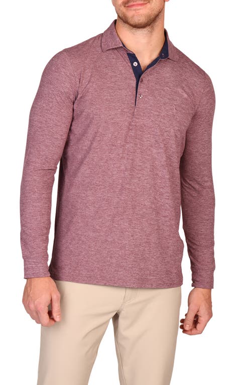 Tailorbyrd Brushed Melange Super Soft Polo Shirt In Purple