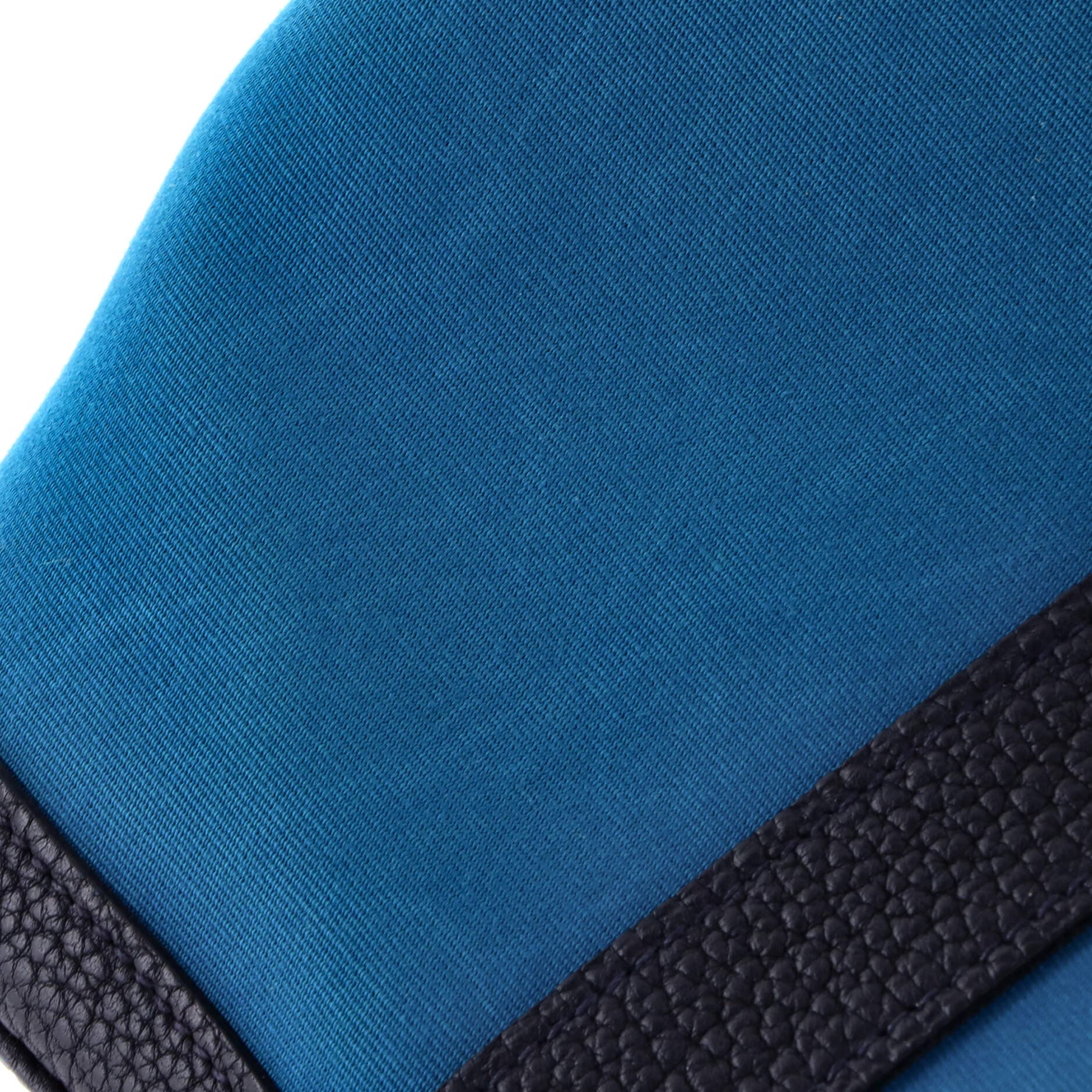 Pre-Owned Hermes Garden Party Tote Toile and Leather 30, Alternate, color, Bleu Izmir