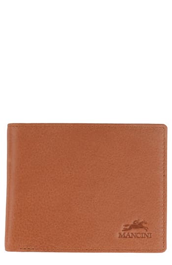 Mancini Rfid Bifold Wallet In Brown