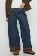 Princess Polly Nikolette Foldover Wide Leg Jeans