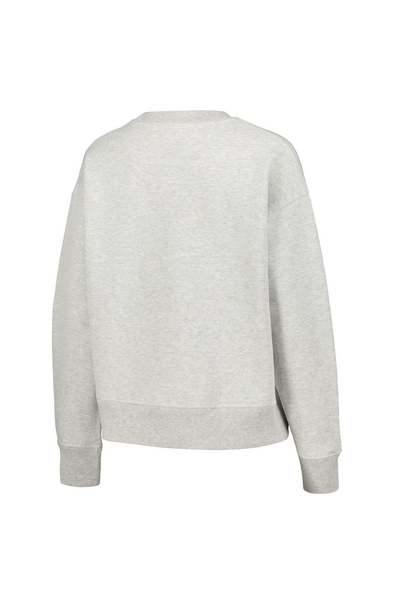 LEAGUE COLLEGIATE WEAR Women's League Collegiate Wear Ash Wisconsin Badgers Boxy Pullover Sweatshirt, Alternate, color, Ash