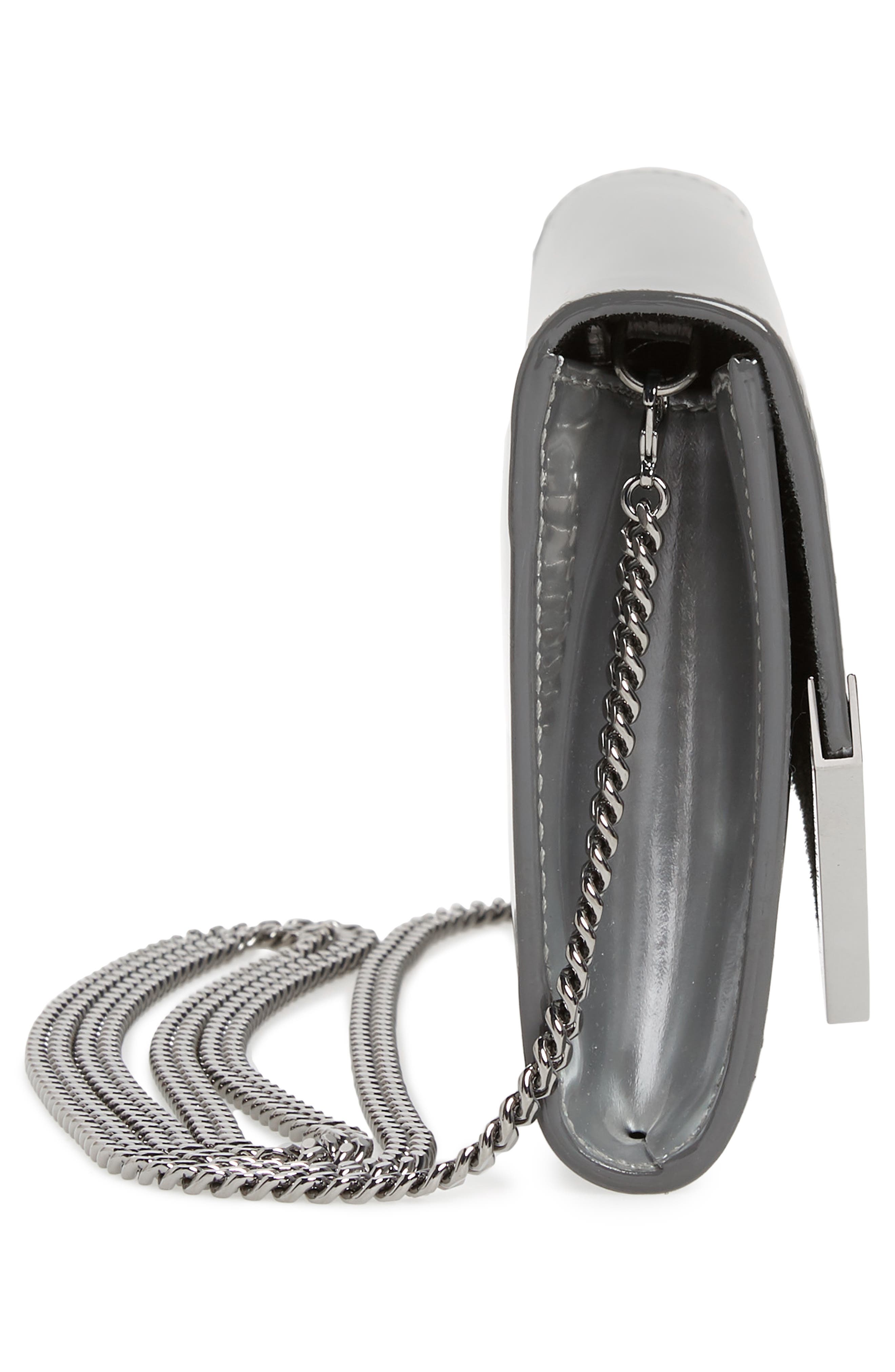 Jimmy Choo Emmie Metallic Leather Clutch, Alternate, color, 