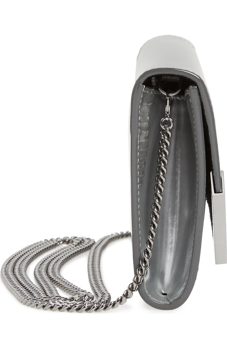 Jimmy Choo Emmie Metallic Leather Clutch, Alternate, color,