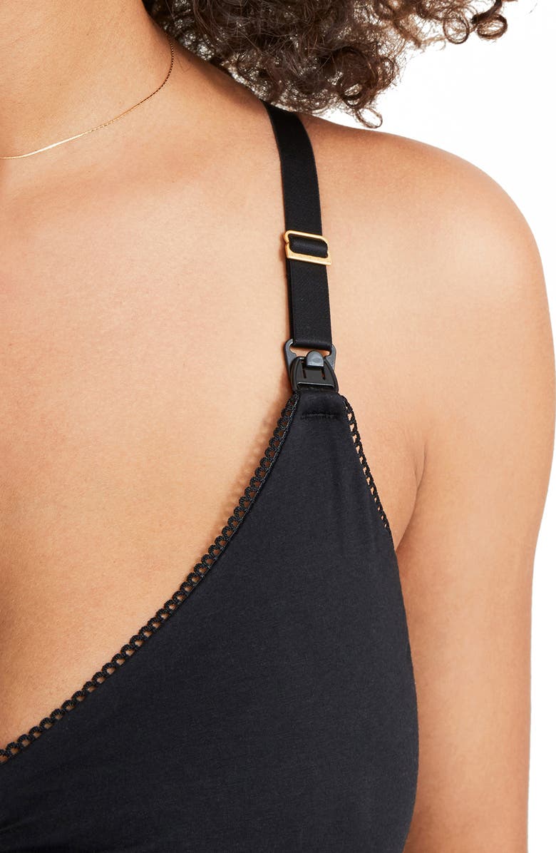 HATCH The Everyday Nursing Maternity Wireless Bra, Alternate, color, Black