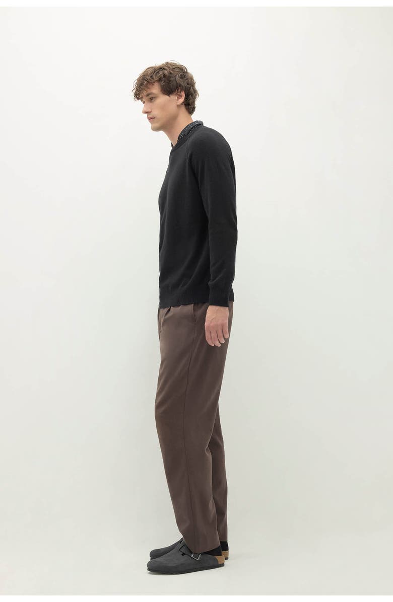 NAKED CASHMERE Lorenzo Cashmere Crewneck, Alternate, color, Black