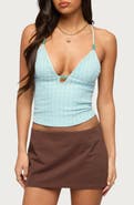EDIKTED Alitah Bead Textured Tank Top