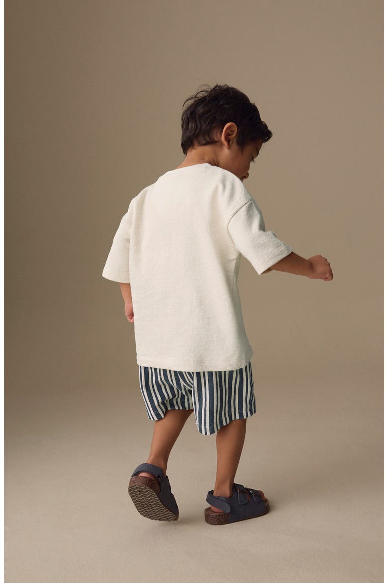 Kids' Côte d'Azur Cotton T-Shirt & Shorts Set, Alternate, color, NEUTRAL