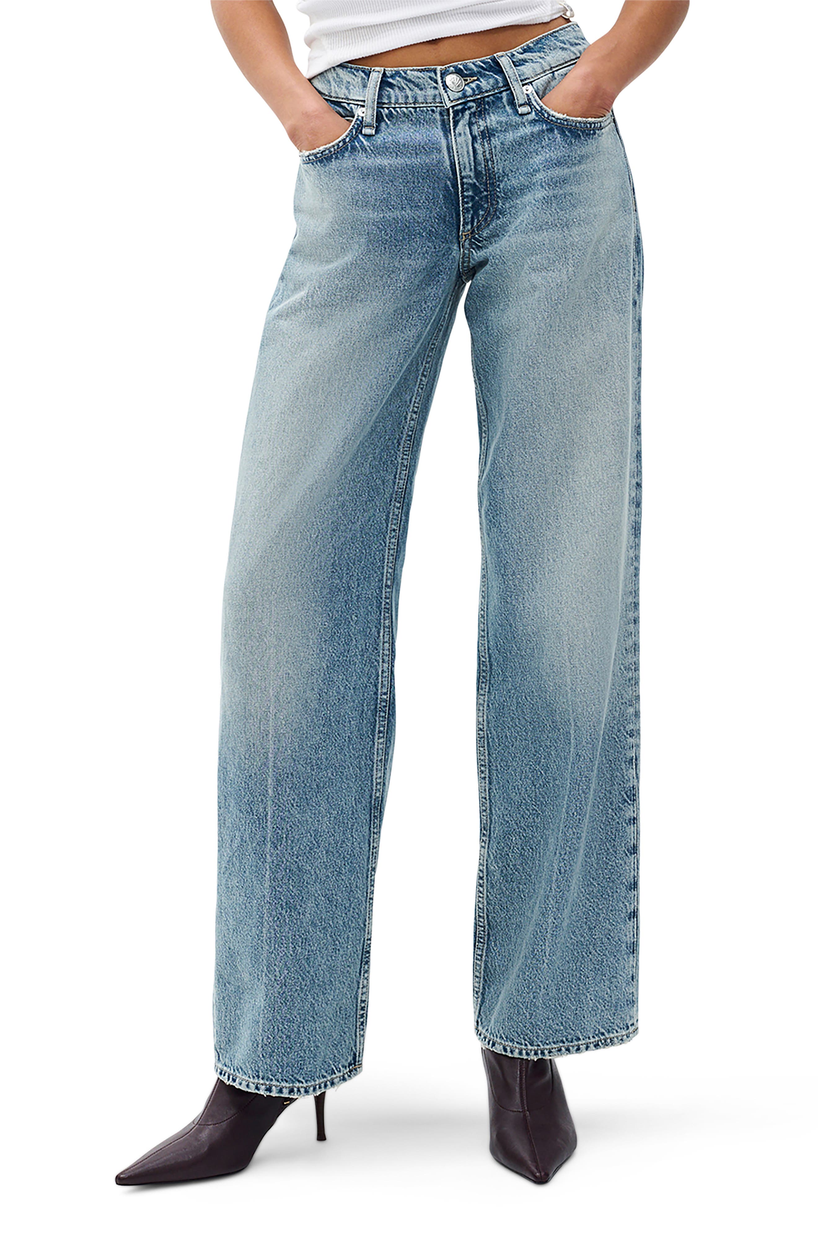 Saige Low Rise Relaxed Straight Jeans