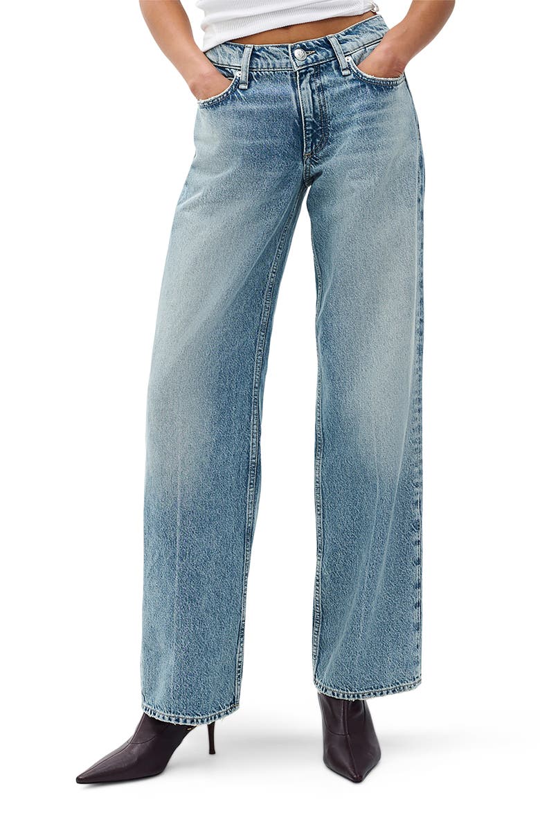 rag & bone/JEAN Saige Low Rise Relaxed Straight Jeans, Main, color, Rosland