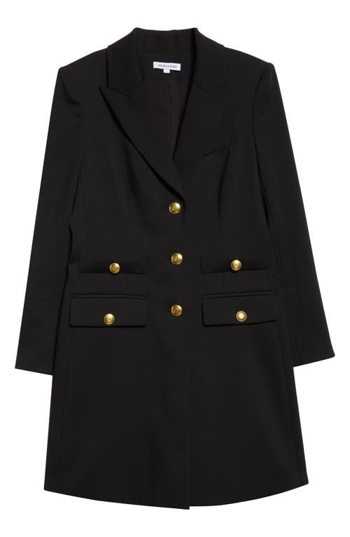 Veronica Beard Walsh Long Sleeve Stretch Wool Blazer Dress In Black