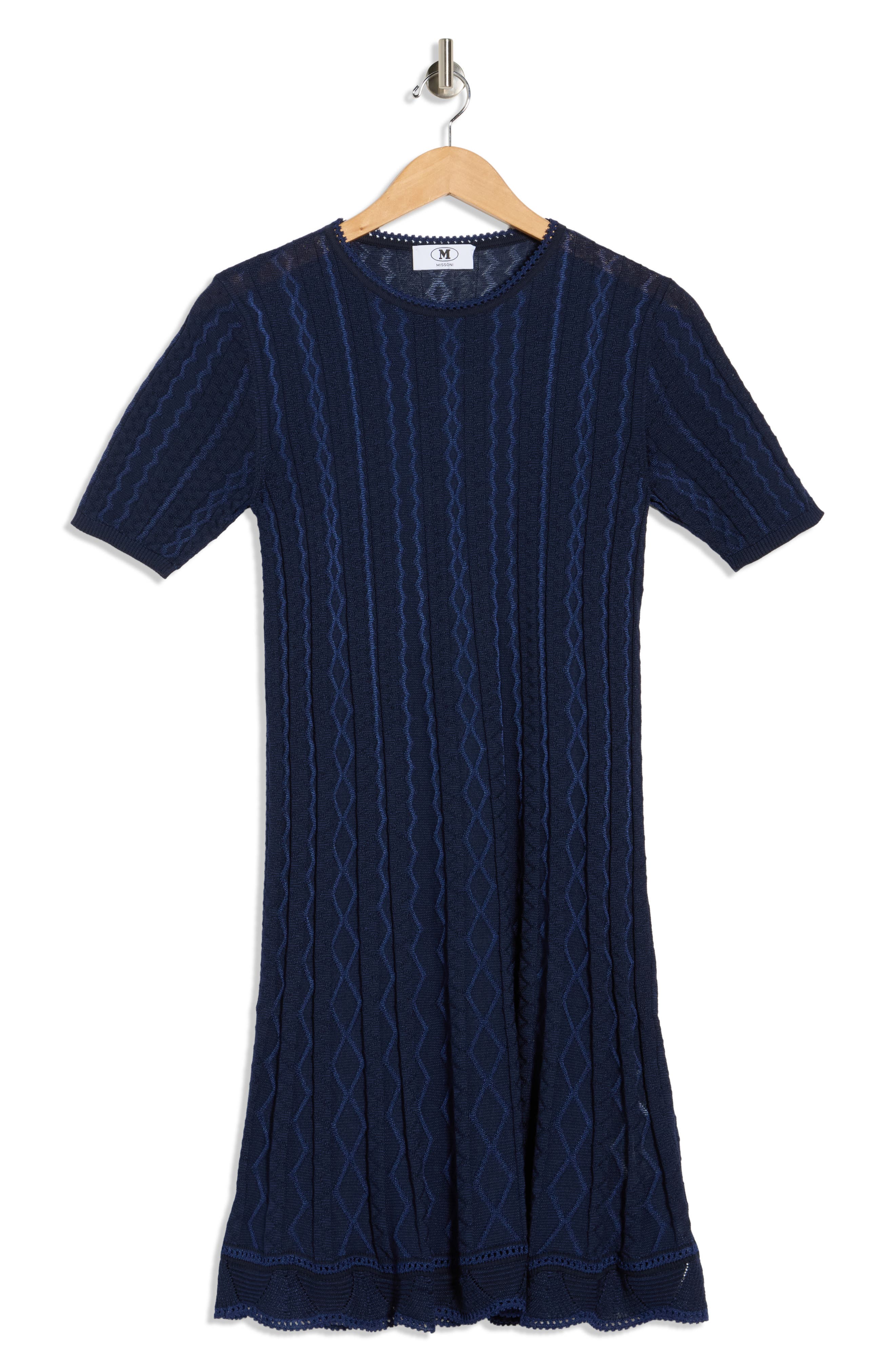 M Missoni Short Sleeve A-Line Dress