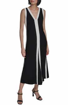 KARL LAGERFELD Aero Wash Colorblock A-Line Dress
