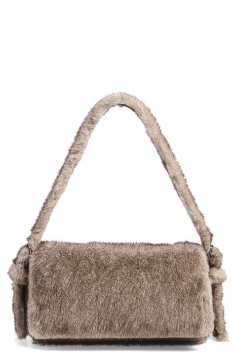 Ricco Slim Faux Fur Flap Bag